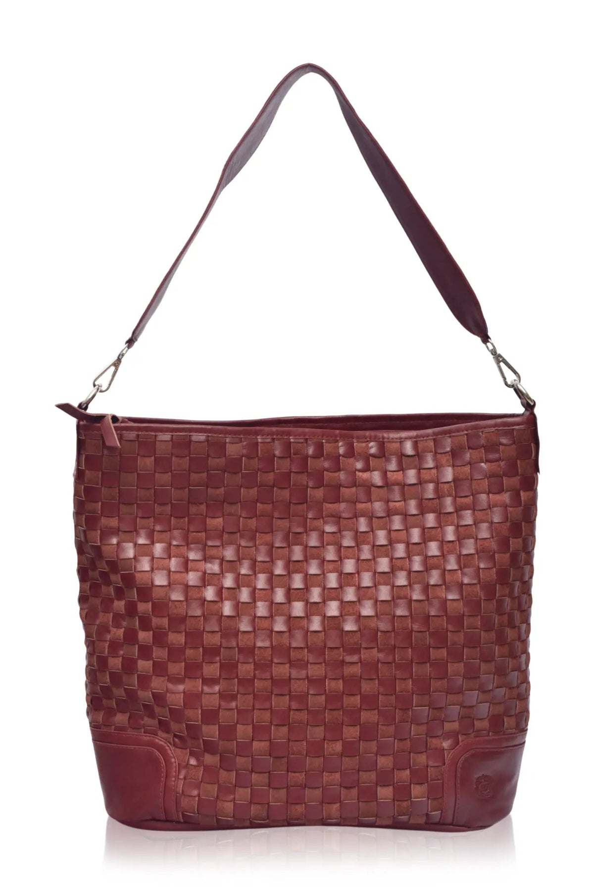 Soho Lane Woven Leather Shoulder Bag by ELF