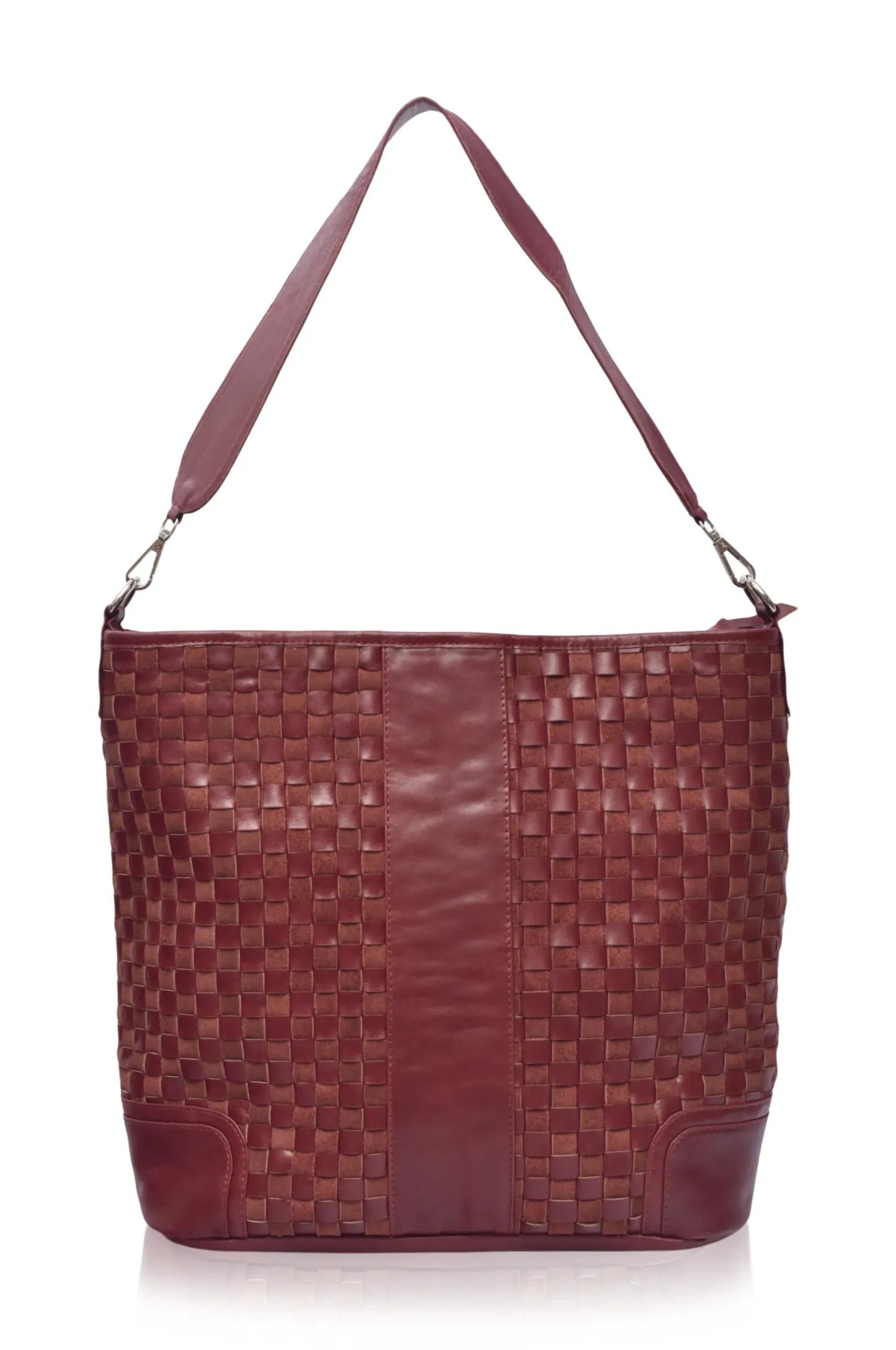 Soho Lane Woven Leather Shoulder Bag by ELF