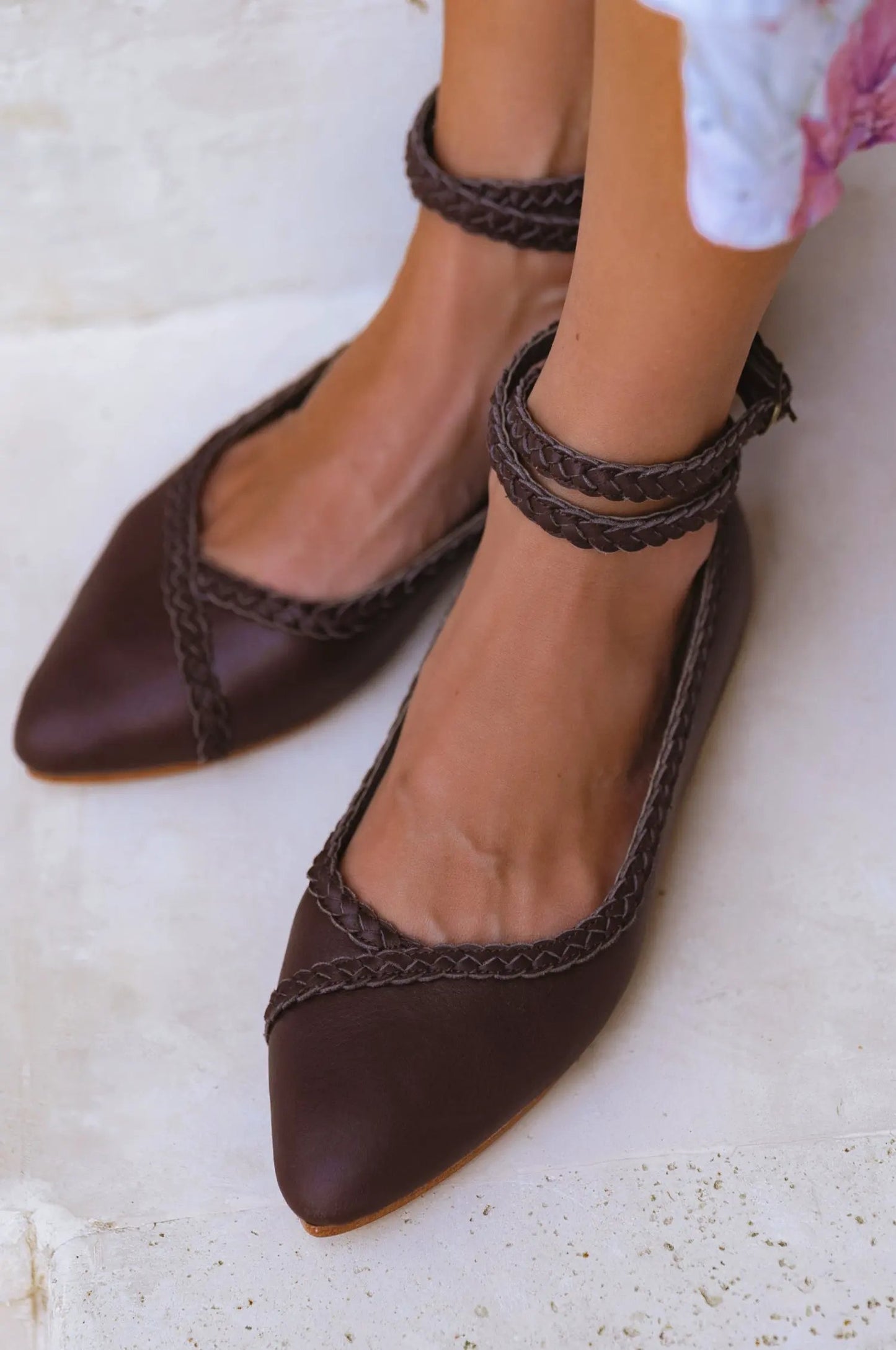 Soiree Braided Pointed Toe Flats by ELF