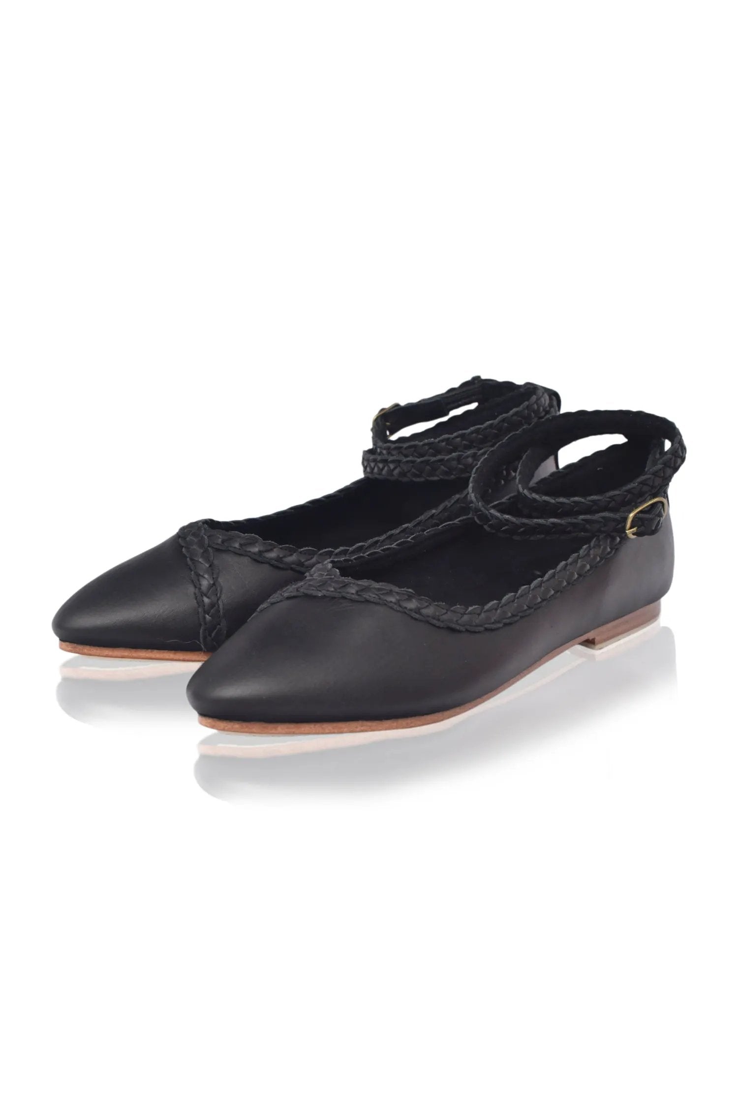 Soiree Braided Pointed Toe Flats by ELF
