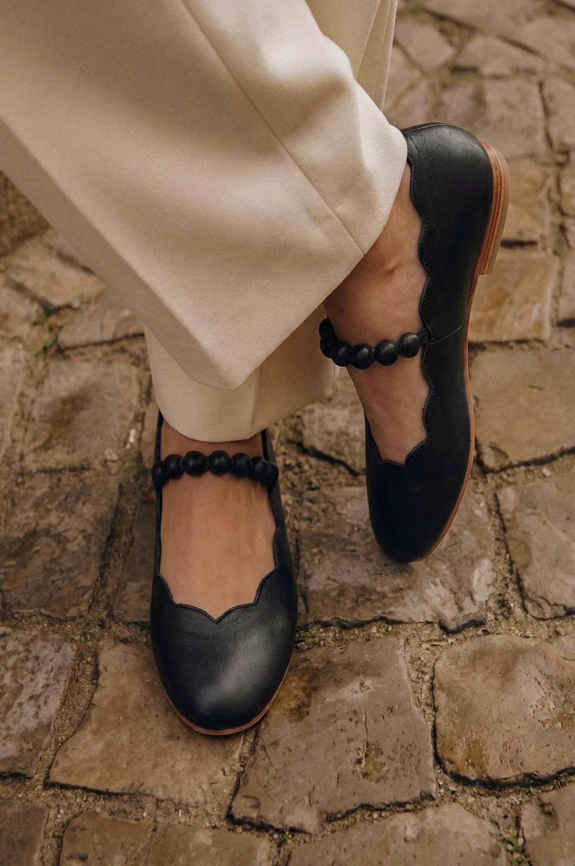 Solea Scalloped Mary Jane Flats by ELF