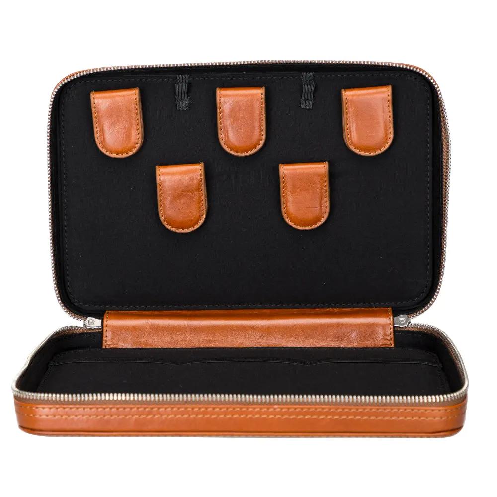 Medicine Handmade Leather Cable Travel Organizer by TORONATA