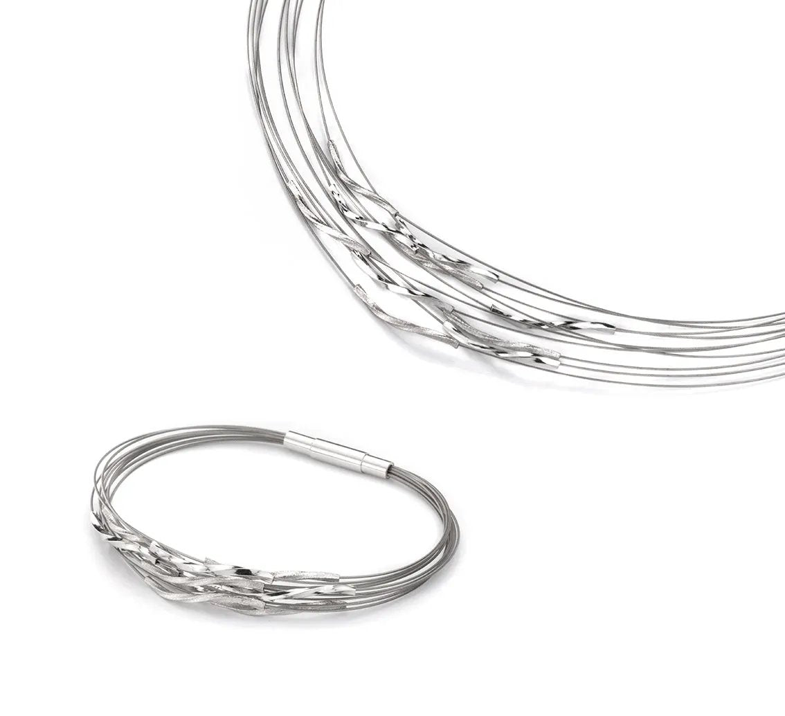 Gala Design Sonic Square Necklace Elegant For Modern Women Stainless Steel 925 by Jwls4u