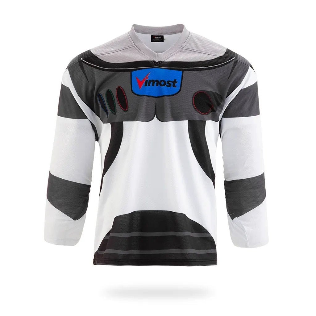 Custom White Space Ranger Ice Hockey Jersey by Vimost Sportswear