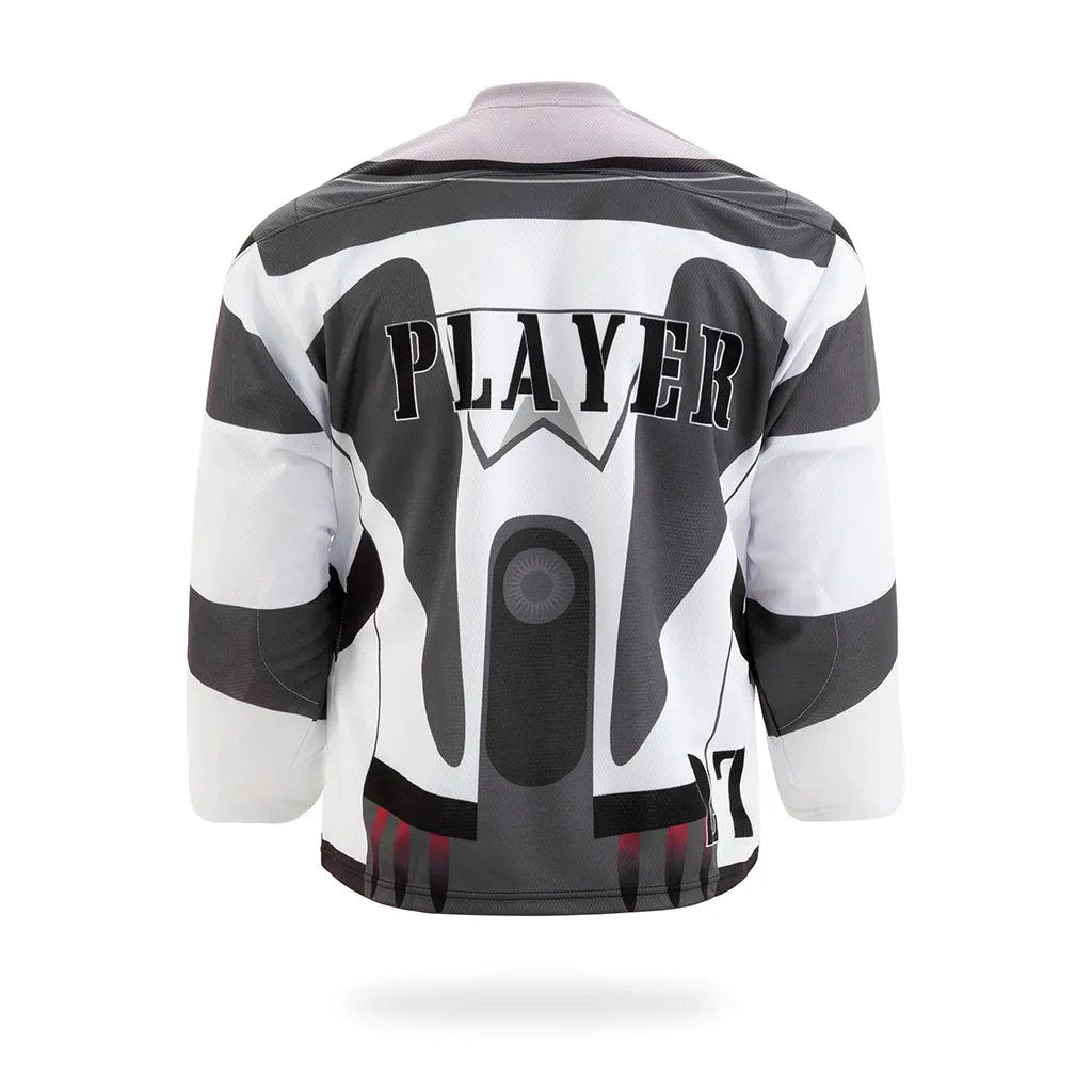 Custom White Space Ranger Ice Hockey Jersey by Vimost Sportswear