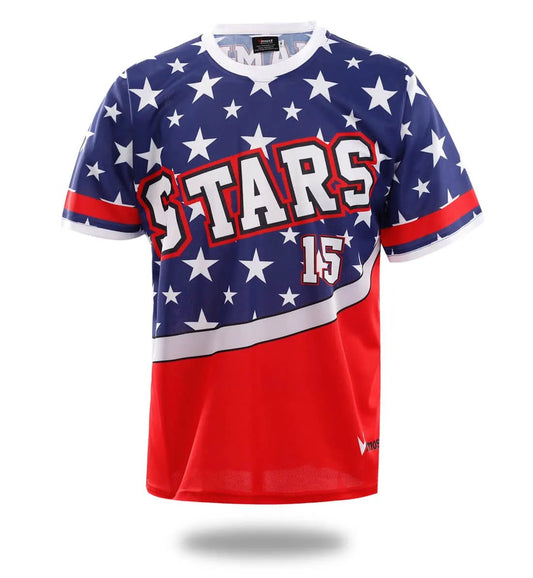Custom Stars Baseball Tee Shirt by Vimost Sportswear