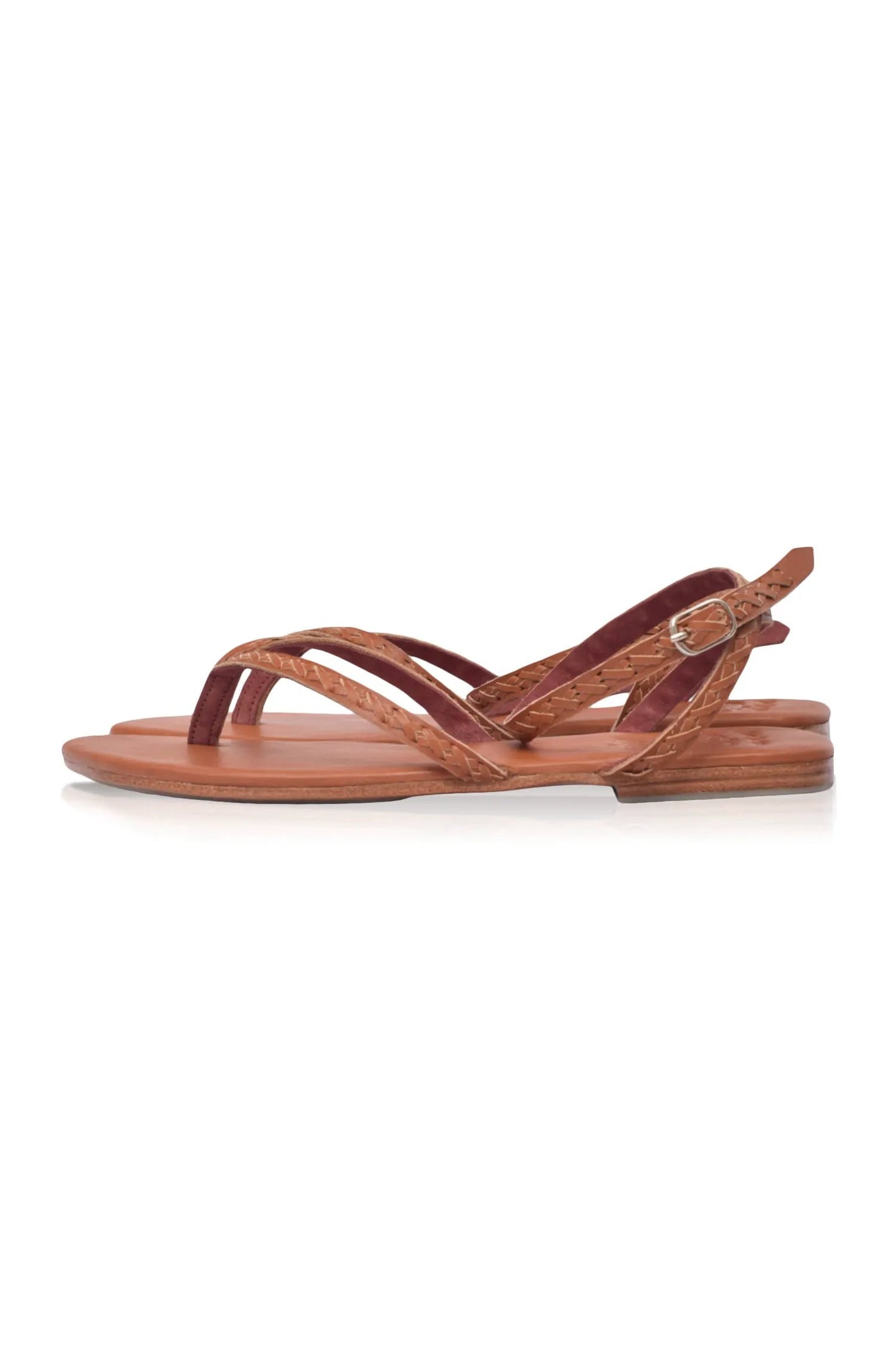 Starsand Braided Thong Leather Sandals by ELF