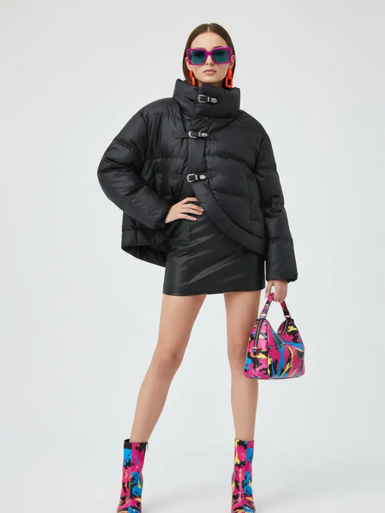 Statement Buckle Puffer Jacket CHELSEA BYMANYC ® New York by BYMANYC ® New York