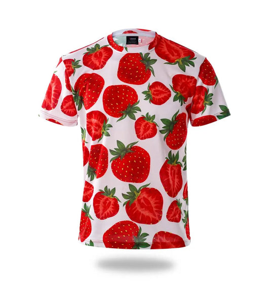 Strawberry Pattern Sublimation T-Shirts by Vimost Sportswear