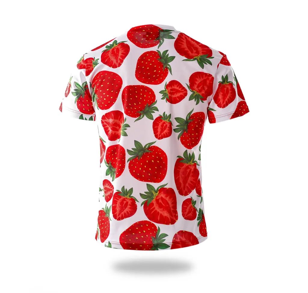 Strawberry Pattern Sublimation T-Shirts by Vimost Sportswear