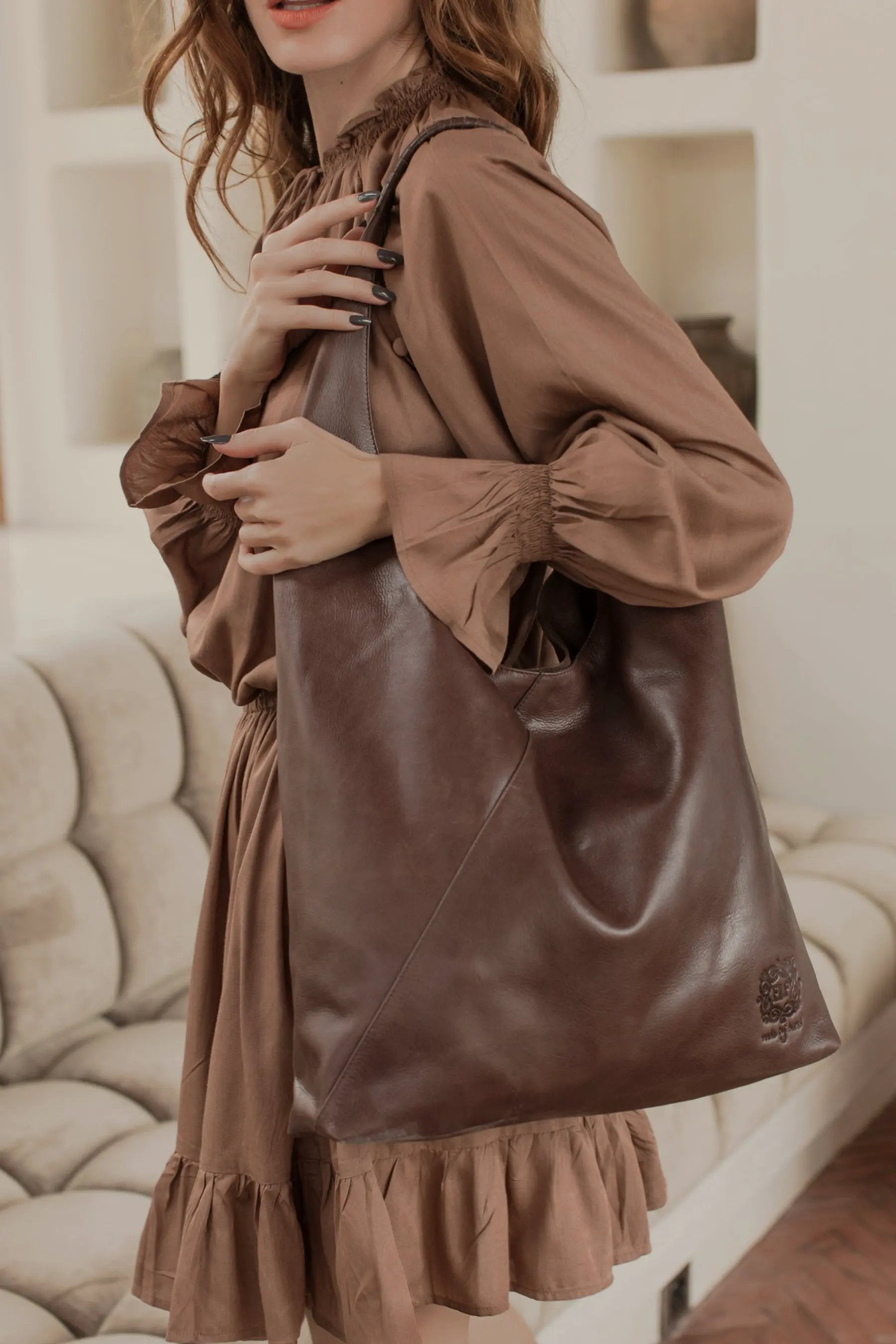 Sueno Slouchy Leather Bag by ELF