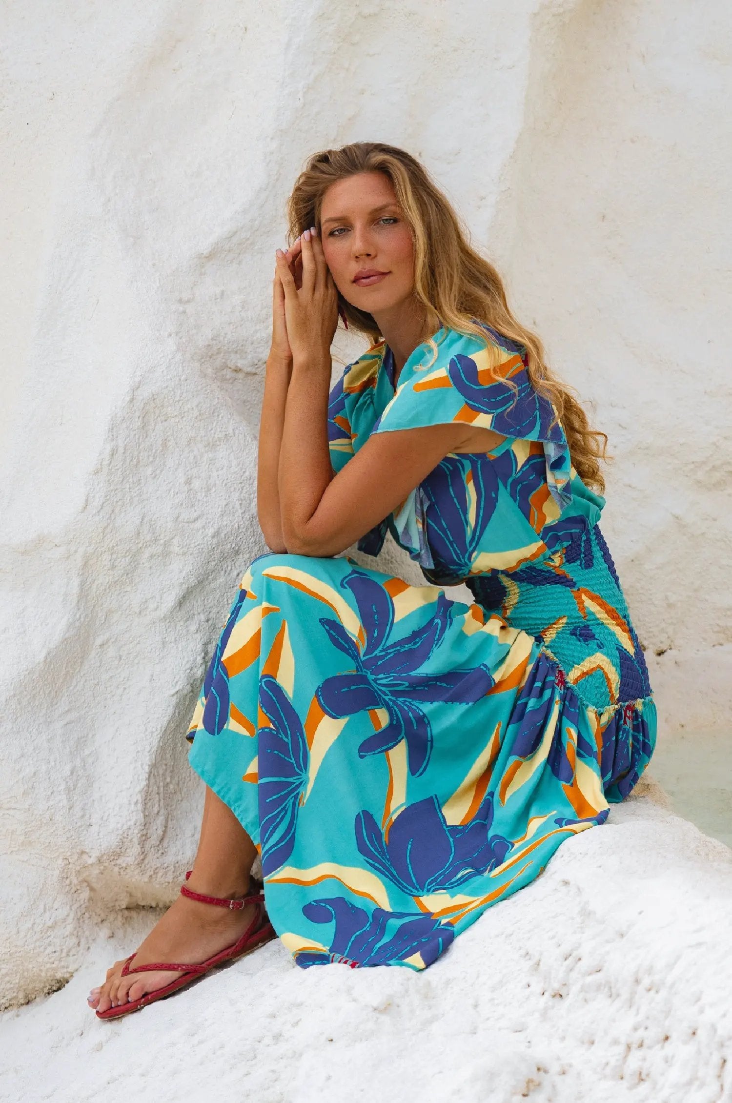 Sunshine Bohemian Midi Dress (Sale) by ELF