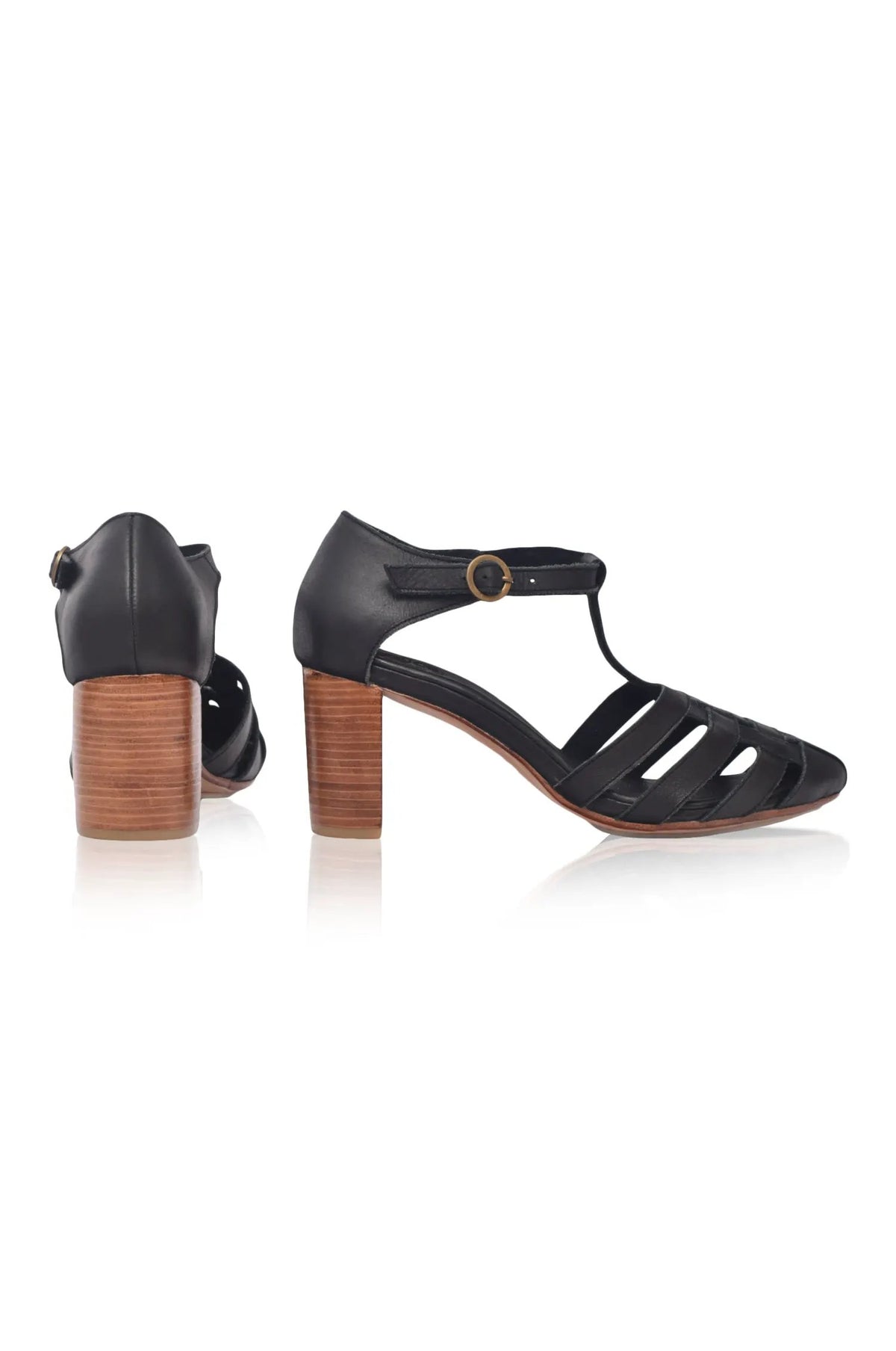 Sydney Woven Leather Heels by ELF