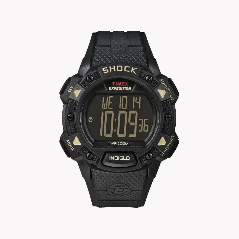 Timex Men's Black Resin Watch, Digital Dial | T49896 by TIMEX