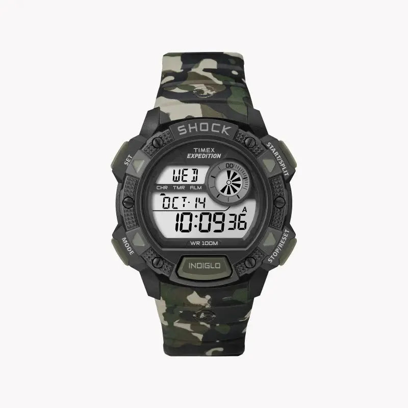 Timex Men's Camouflage Resin Watch, Digital Dial | T49976 by TIMEX