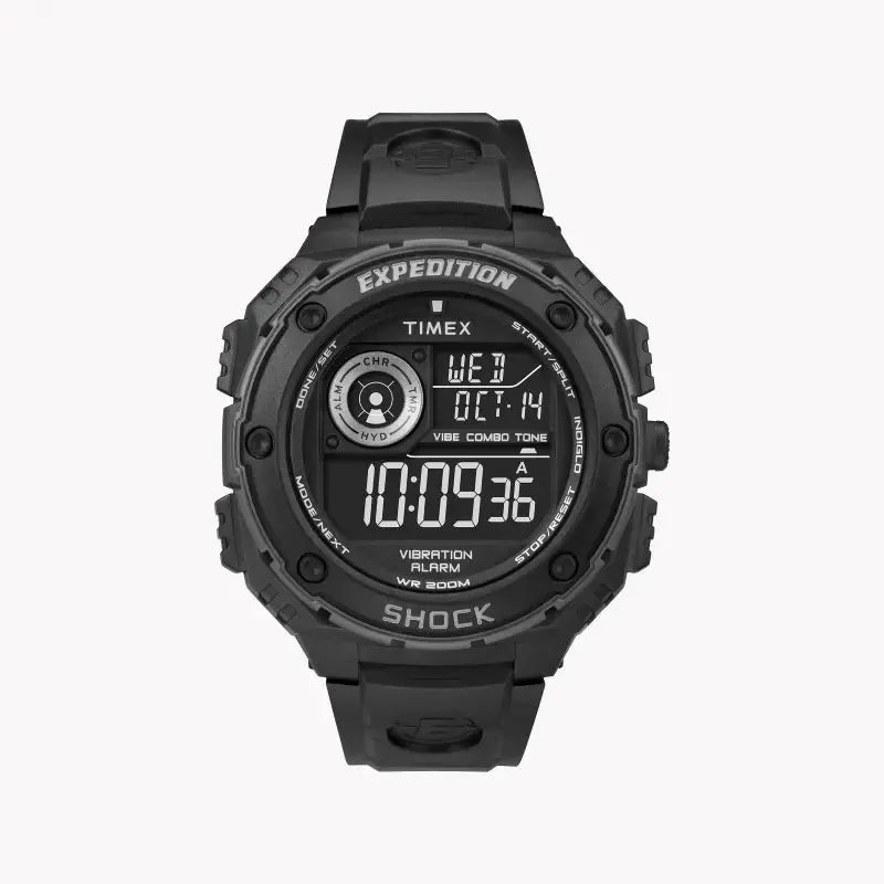 Timex Men's Black Resin Digital Watch, Rugged Design | T49983 by TIMEX
