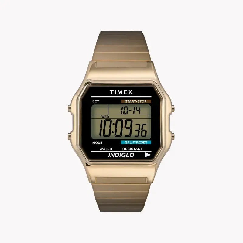 Timex Men's Gold Stainless Steel Watch, Digital Dial | T78677 by TIMEX