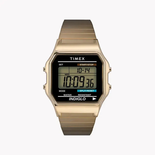 Timex Men's Gold Stainless Steel Watch, Digital Dial | T78677 by TIMEX