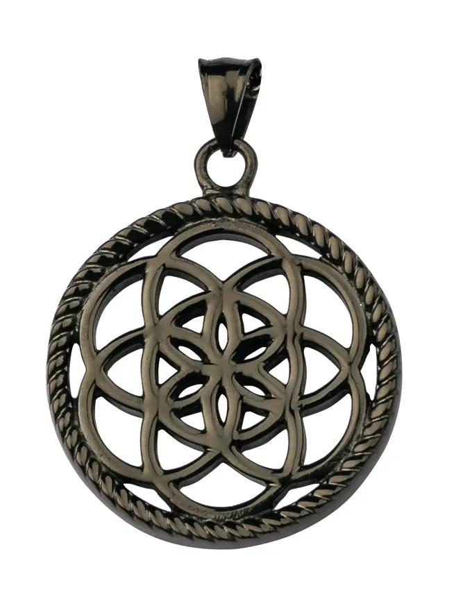 Dreamcatcher Hanger Flower Zwart TF02BK by Jwls4u