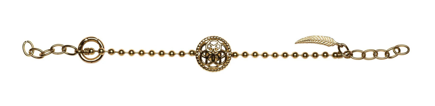 Dreamcatcher Armband Flower Gold TFB02GO by Jwls4u