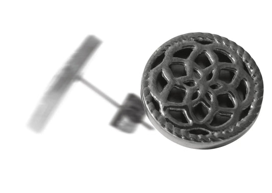 Dreamcatcher Oorbellen Flower grijs TFE02SGR by Jwls4u