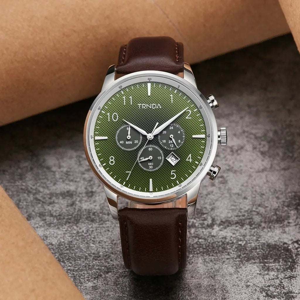 Trnda Men's Stainless Steel Watch, Seaweed Green Dial | Trn-43mm by TRNDA