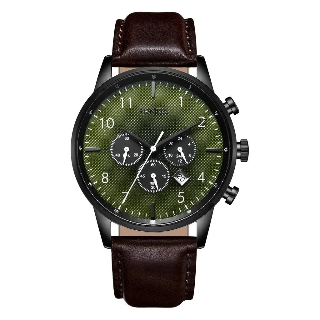 Trnda Men's Stainless Steel Watch, Green Dial | Trn-Ss43b by TRNDA