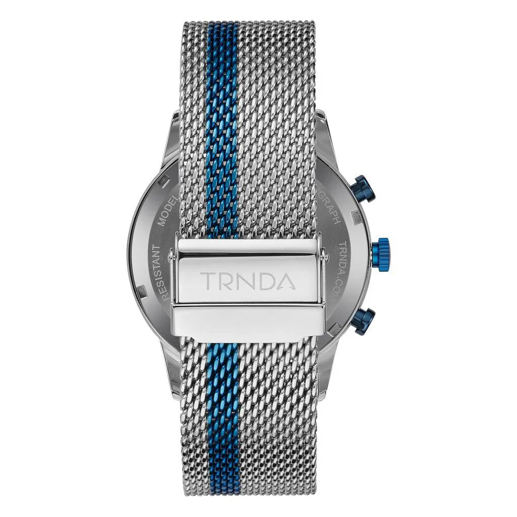 Trnda Men's Stainless Steel Watch, Dark Blue Dial | Trn-Ss43mb by TRNDA