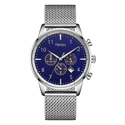 Trnda Men's Stainless Steel Watch, Dark Blue Dial | Trnda43mm by TRNDA