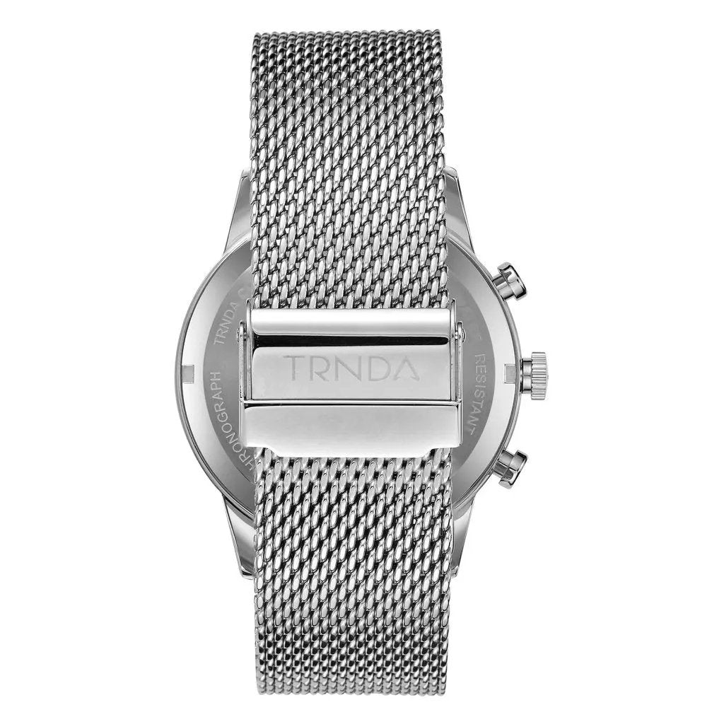 Trnda Men's Stainless Steel Watch, Dark Blue Dial | Trnda43mm by TRNDA