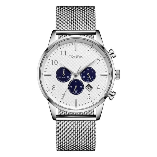 Trnda Men's Stainless Steel Watch, Silver Dial | Trn-Ss43m by TRNDA