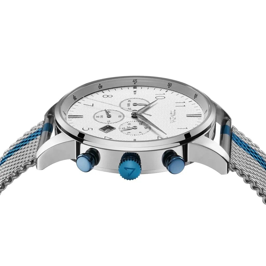 Trnda Men's Stainless Steel Watch, Silver Mesh Band | Trnda43mm by TRNDA