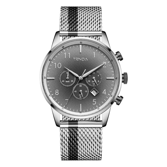 Trnda Men's Stainless Steel Watch, Silver Mesh Band | Trn12345 by TRNDA