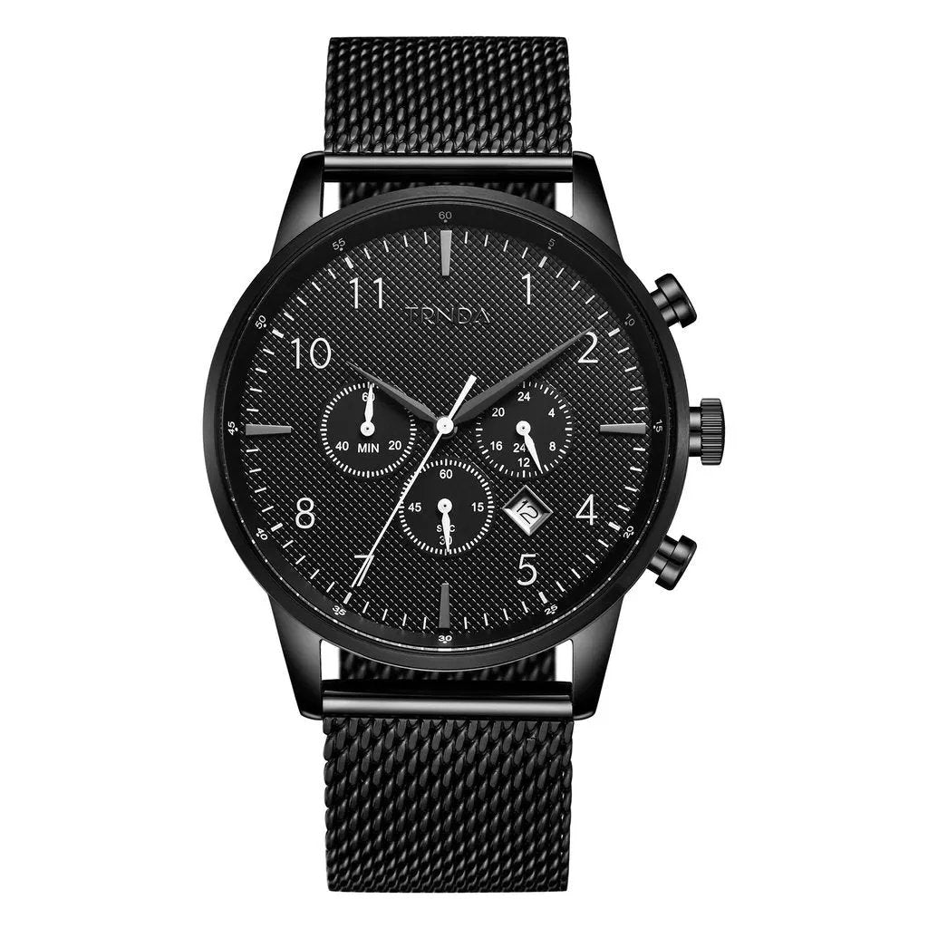 Trnda Men's Stainless Steel Watch, Black Dial | Trnda-Ss43bk by TRNDA