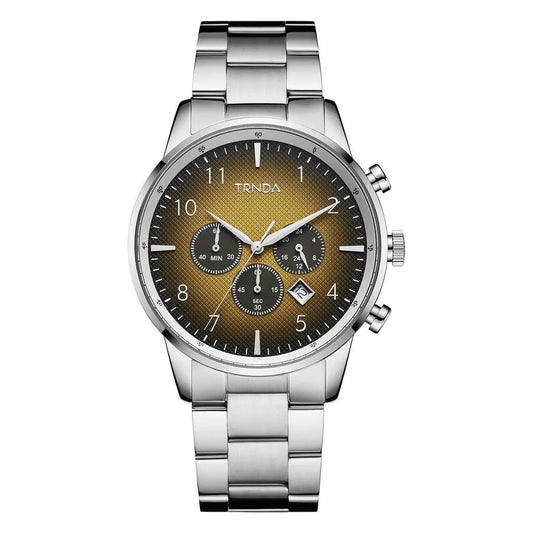 Trnda Men's Stainless Steel Watch, Gradient Cedar Brown Dial | Trn-Ss43 by TRNDA