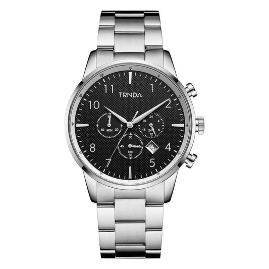 Trnda Men's Stainless Steel Watch, Charcoal Black Dial | Trnda43mm by TRNDA