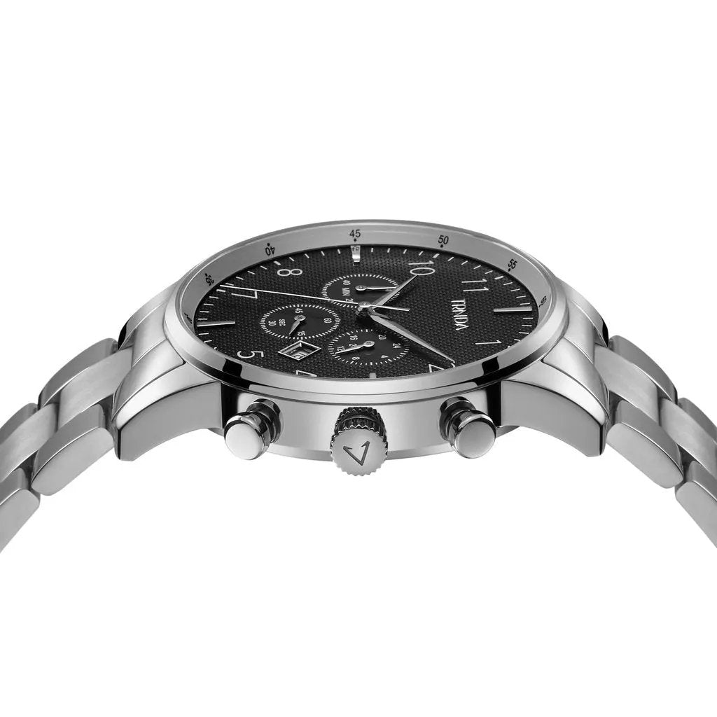 Trnda Men's Stainless Steel Watch, Charcoal Black Dial | Trnda43mm by TRNDA