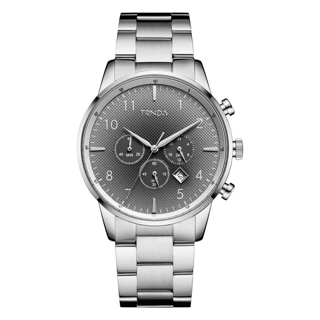 Trnda Men's Stainless Steel Watch, Gradient Gray Dial | Trn-Ss43 by TRNDA