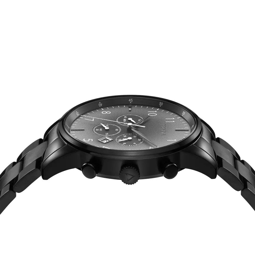 Trnda Men's Black Stainless Steel Watch, Gray Dial | Trn-43b by TRNDA