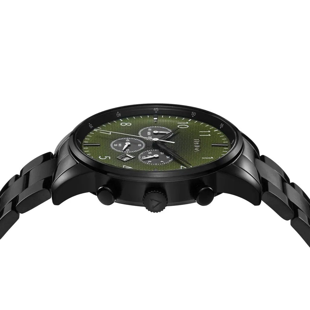 Trnda Men's Black Stainless Steel Watch, Green Dial | Trnda-001 by TRNDA