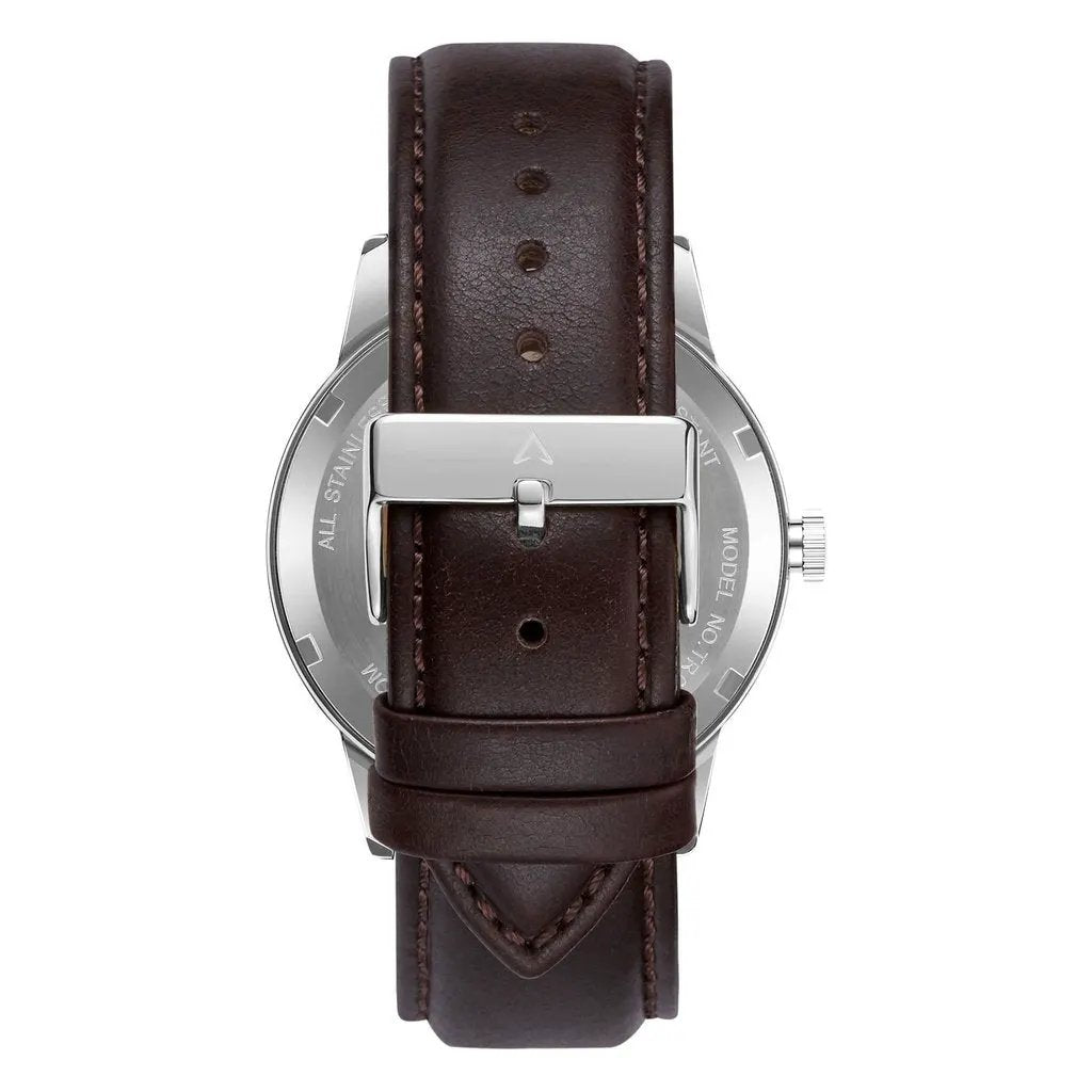 Trnda Men's Stainless Steel Watch, Brown Leather Band | Trnda-M43b by TRNDA