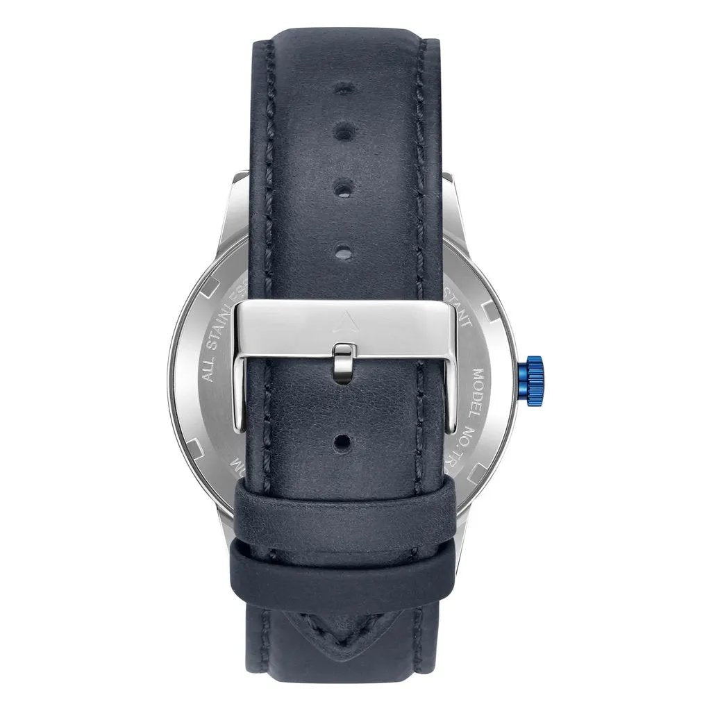 Trnda Men's Stainless Steel Watch, Blue Leather Band | Trn-M43s by TRNDA