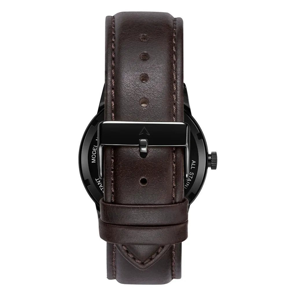 Trnda Men's Stainless Steel Watch, Brown Leather Band | Trnda-001 by TRNDA