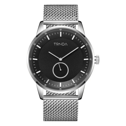 Trnda Men's Stainless Steel Watch, Black Dial | Trnda-Ss43blk by TRNDA