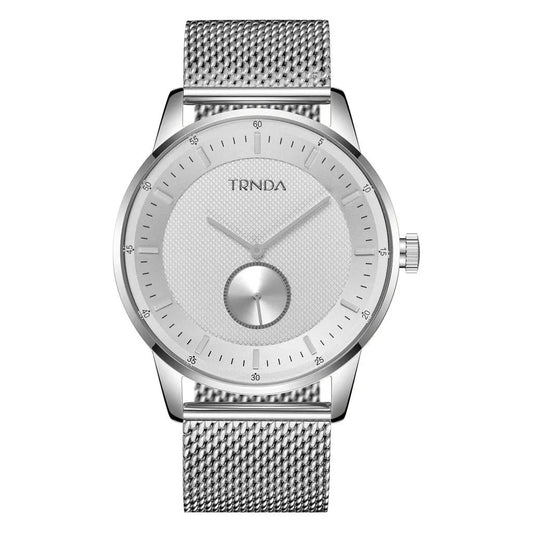 Trnda Men's Stainless Steel Watch, Silver Mesh Band | Trn-43s by TRNDA