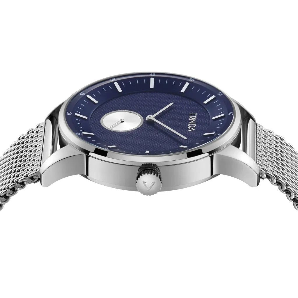 Trnda Men's Stainless Steel Watch, Blue Dial | Trn-Ss43-Bl by TRNDA