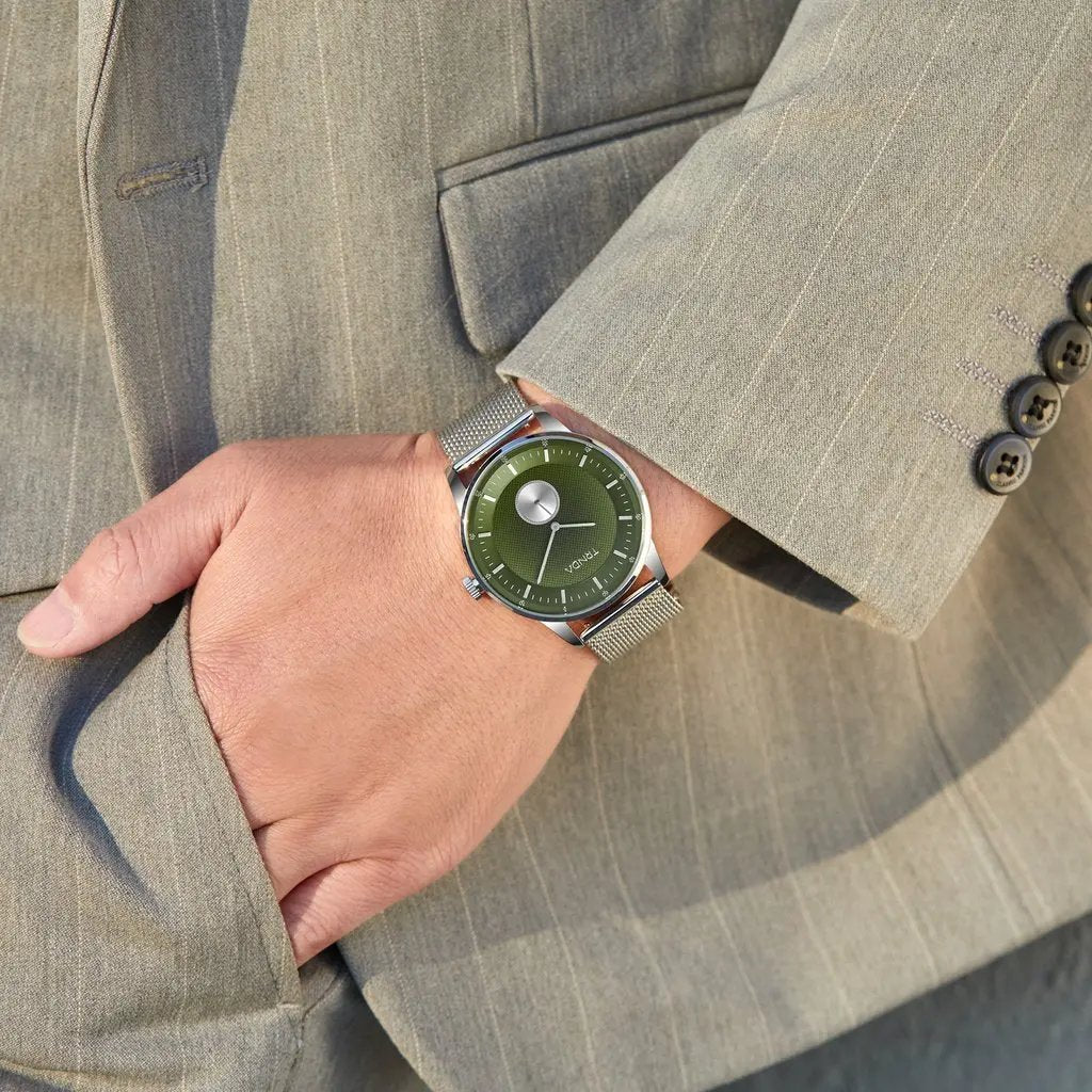 Trnda Men's Stainless Steel Watch, Seaweed Green Dial | Trnda43mm by TRNDA