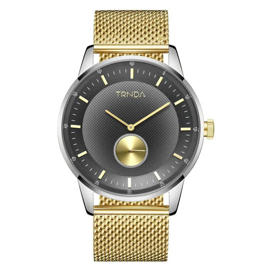 Trnda Men's Stainless Steel Watch, Gradient Gray Dial | Tr43sgld by TRNDA