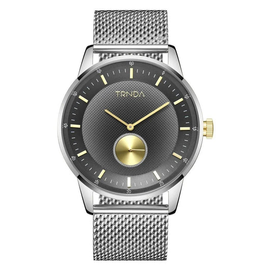 Trnda Men's Stainless Steel Watch, Silver Mesh Band | Trnda-43mm by TRNDA