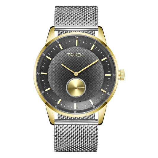 Trnda Men's Gold Stainless Steel Watch, Gray Dial | Trnda-43g by TRNDA